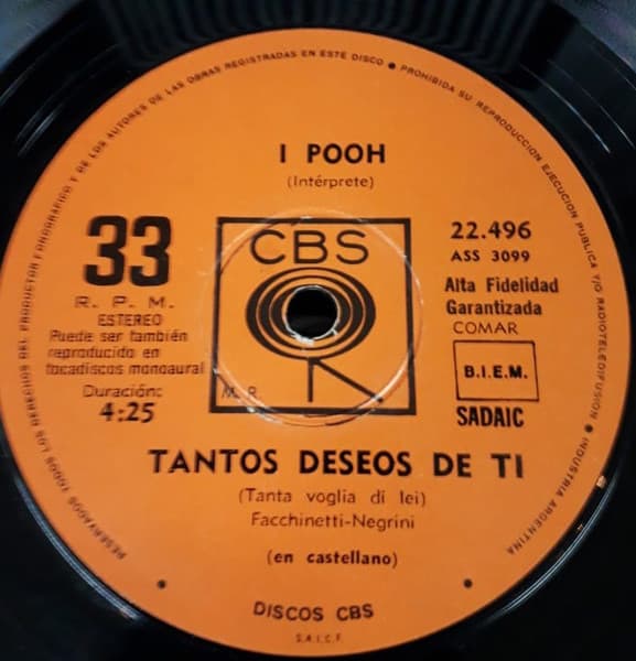 I Pooh — Tantos Deseos De Ti (En Castellano e Ingles)