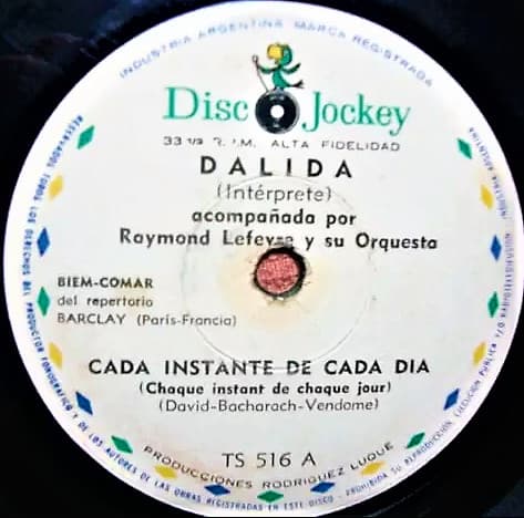 Dalida — Cada Instante De Cada Día = Chaque Instant De Chaque Jour