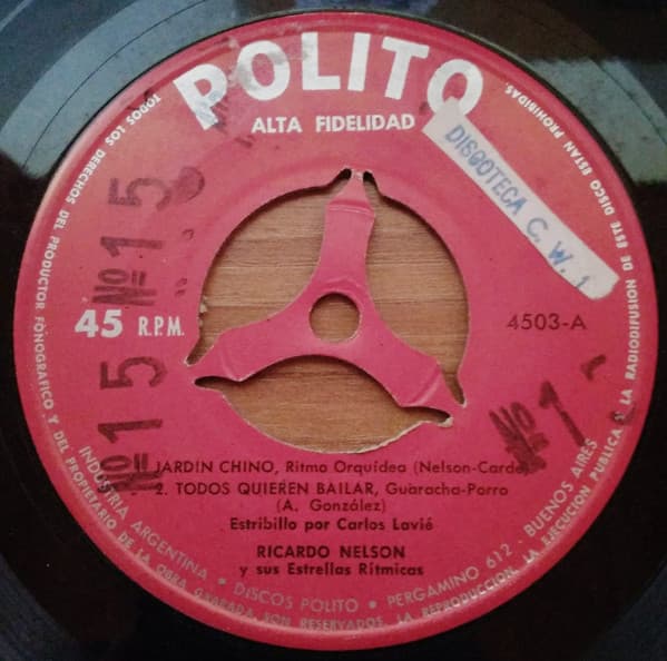 Ricardo Nelson y Sus Estrellas Rítmicas — Jardin Chino / Todos Quieren Bailar / Caminando Sin Ti / Tu, El Pecado