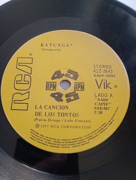 Katunga — La Canción De Los Tontos / Para Olvidar Las Penas