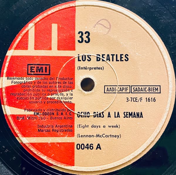 Los Beatles — Ocho Días A La Semana = Eight Day's A Week / Música De Rock And Roll = Rock And Roll Music