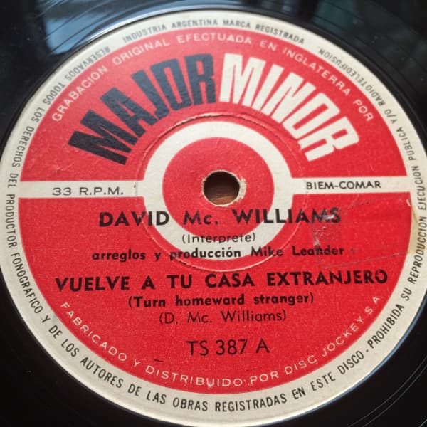 David Mc. Williams — Vuelve A Tu Casa Extranjero / Calle Pobre