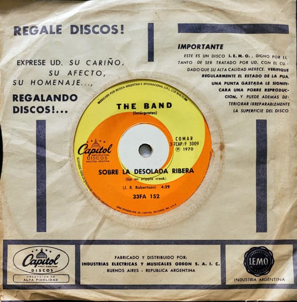 The Band — Up On Cripple Creek / Across The Great Divide