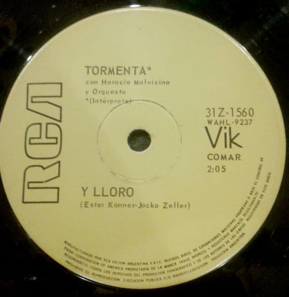 Tormenta & Horacio Malvicino Y Orquesta — Cebando Mate / Y Lloro