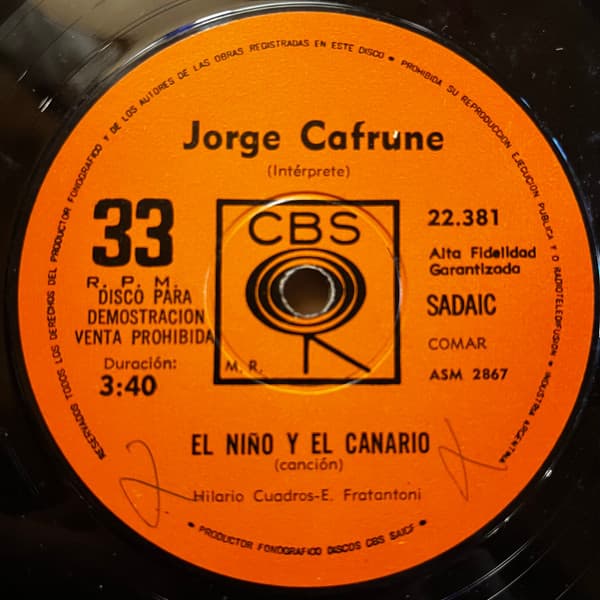 Jorge Cafrune — El Niño Y El Canario / Olvido Adentro