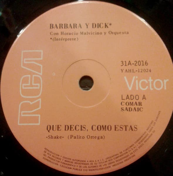 Barbara Y Dick — Que Decis, Como Estas / El Mar