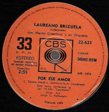 Laureano Brizuela — Por Ese Amor / Viento, Dile A La Lluvia