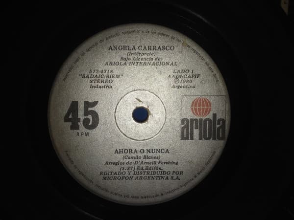 Angela Carrasco — Ahora O Nunca / Lastima