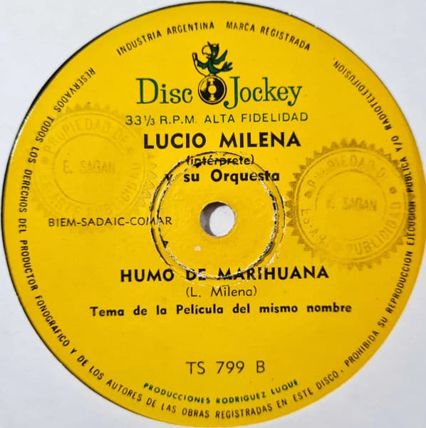 Lucio Milena Y Su Orquesta — Humo De Marihuana / Matrimonios y Algo Mas