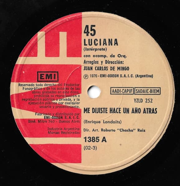 Luciana — Me Dijiste Un Año Atras