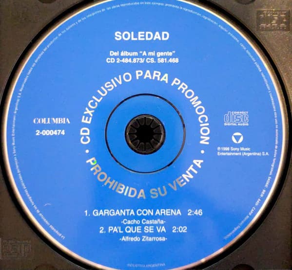 Soledad — Garganta Con Arena / Pa'l Que Se Va