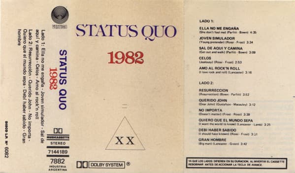Status Quo — 1+9+8+2 = XX