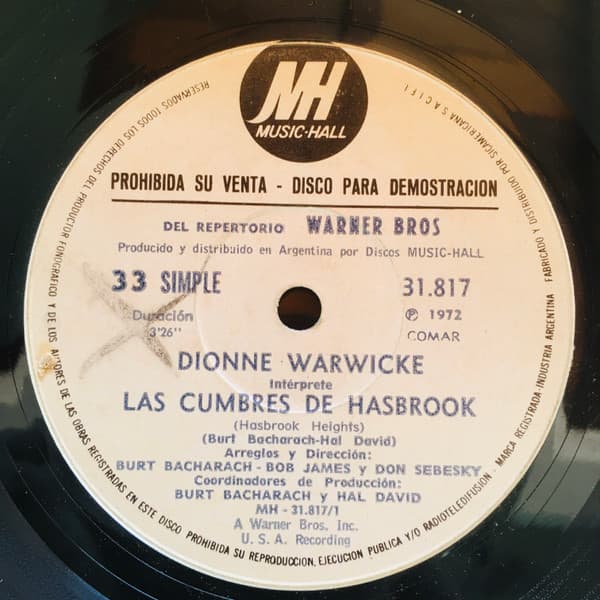 Dionne Warwicke — Las Cumbres De Hasbrook = Hasbrook Heights / Si Solo Tuviéramos Amor = If We Only Have Love