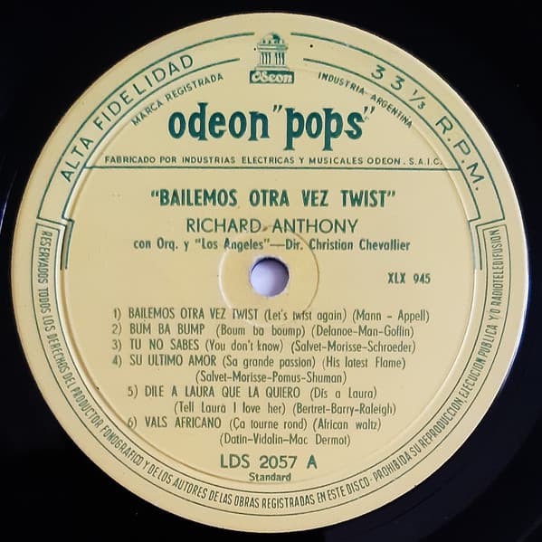 Richard Anthony — Bailemos Otra Vez Twist