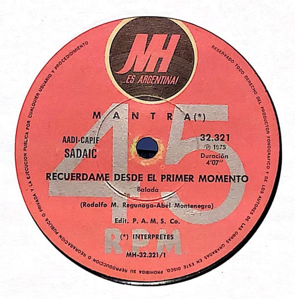 Mantra — Recuerdame Desde El Primer Momento