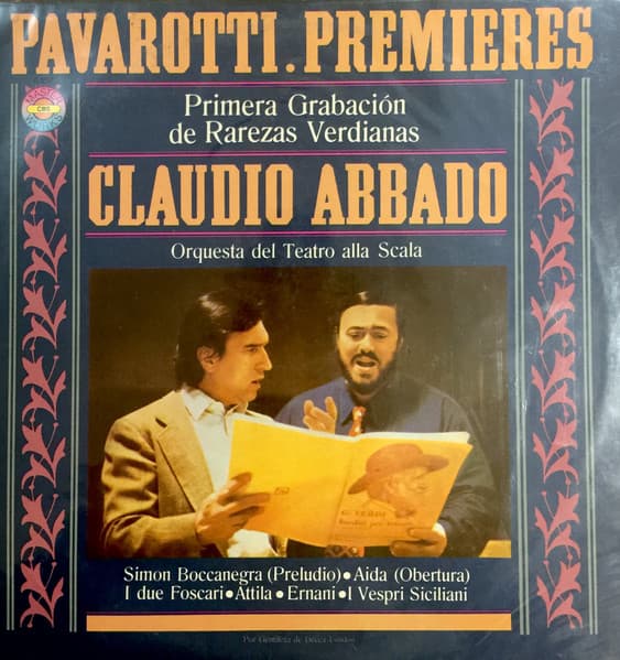 Pavarotti & Claudio Abbado & Orchestra Del Teatro Alla Scala — Primera Grabación de Rarezas Vedianas