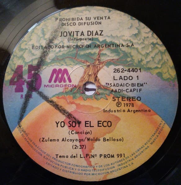 Jovita Diaz — Yo Soy El Eco / Canción Del Barco De Papel