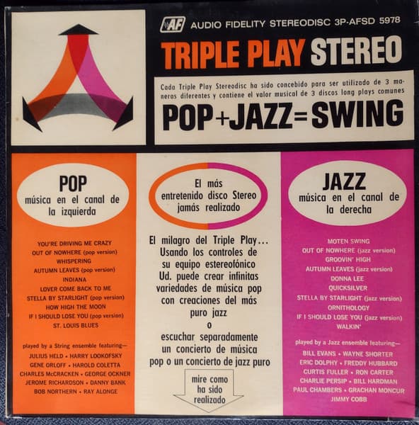 Benny Golson — Triple Play Stereo Pop + Jazz = Swing