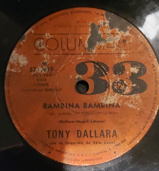 Tony Dallara — Bambina Bambina / No Se Decir