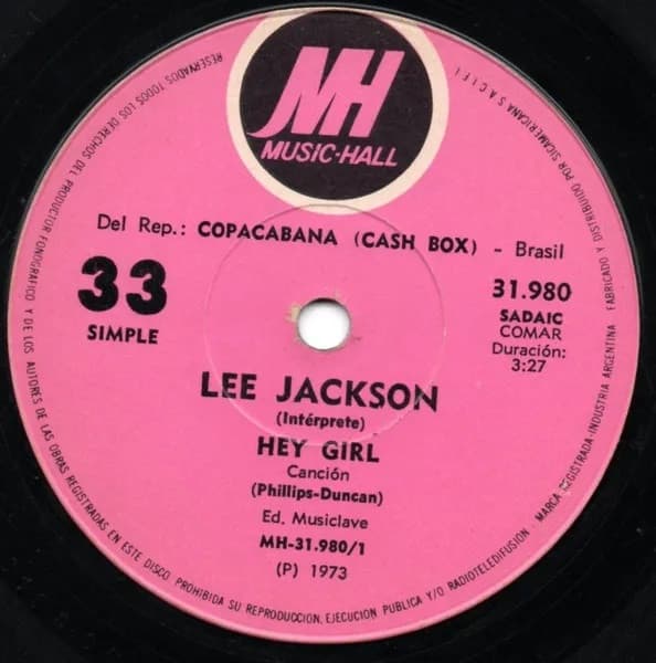 Lee Jackson — Hey Girl