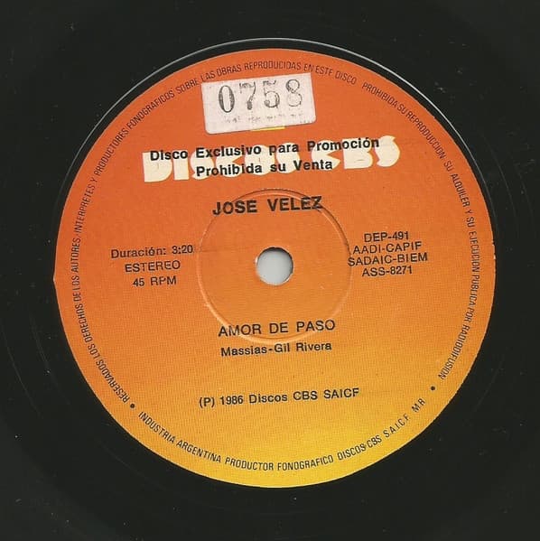 José Vélez — Jaque Al Amor