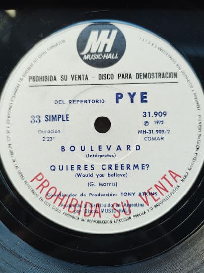 Boulevard — Miss Belinda / Would You Believe