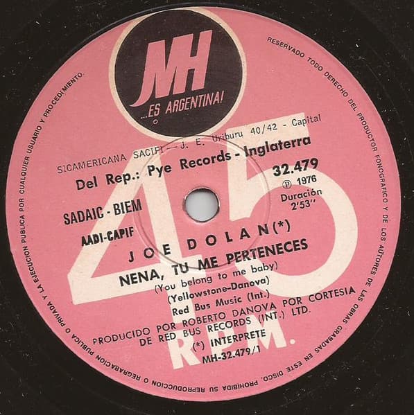 Joe Dolan — You Belong To Me Baby = Nena Tu Me Pereneces
