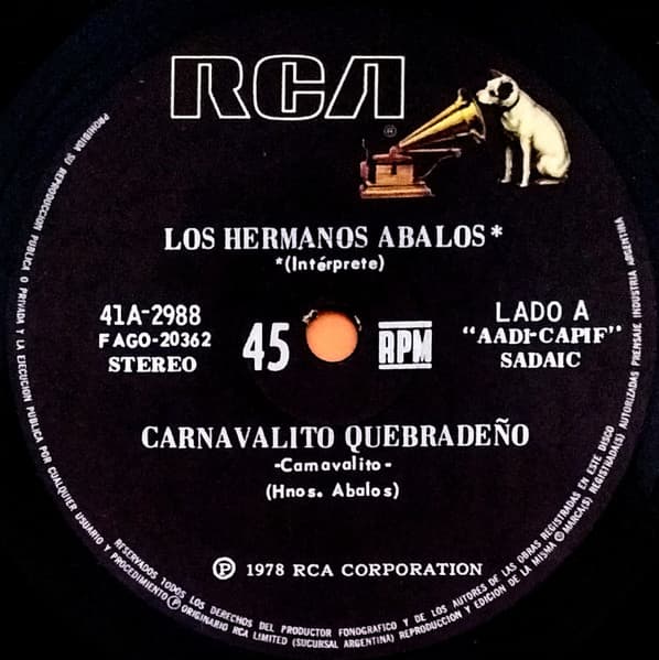 Los Hermanos Abalos — Carnavalito Quebradeño / El Pajarito