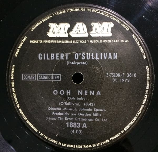Gilbert O'Sullivan — Ooh Nena / Buena Compañia