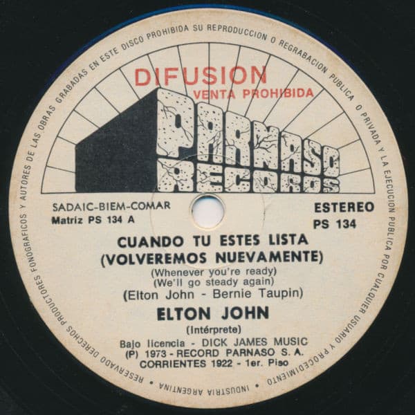 Elton John — Cuando Tu Estes Lista (Volveremos Nuevamente)