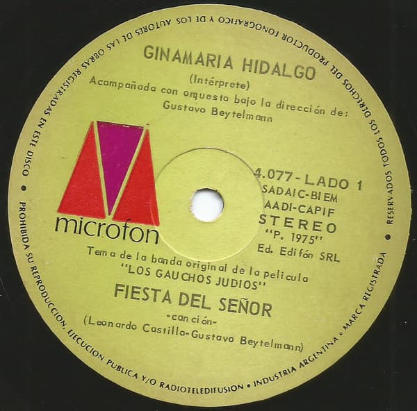 Ginamaría Hidalgo — Fiesta Del Señor / Canción De Raquel