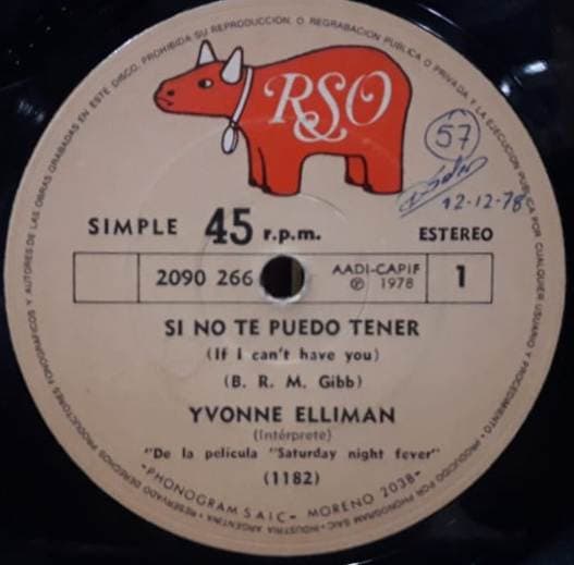 Yvonne Elliman — Si No te Puedo Tener = If I Can't Have You
