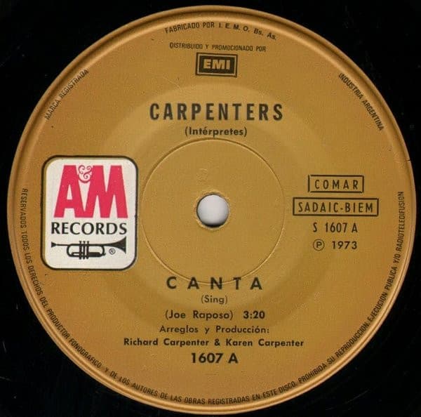 Carpenters — Canta = Sing / Socorro = Help