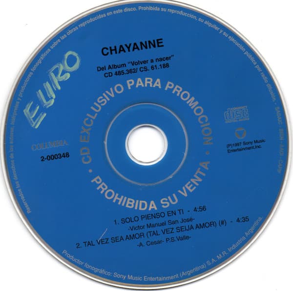 Chayanne — Solo Pienso En Ti / Tal Vez Sea Amor