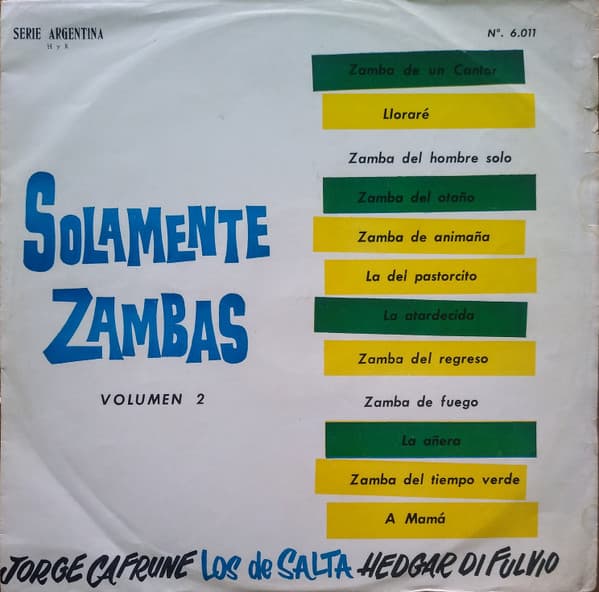 Various — Solamente Zambas Vol. 2