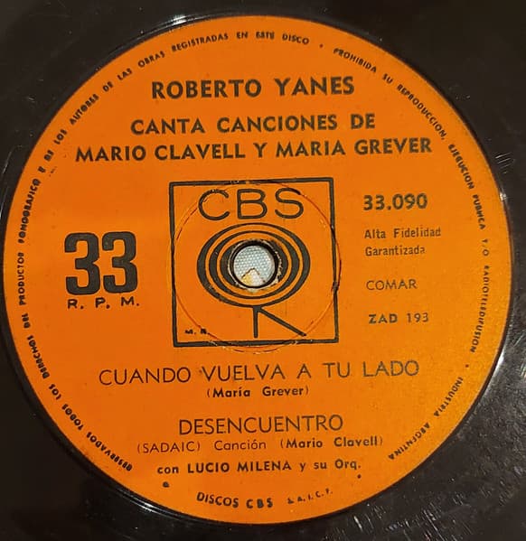 Roberto Yanes & Lucio Milena Y Su Orquesta — Canta Canciones de Mario Clavell y Maria Grever