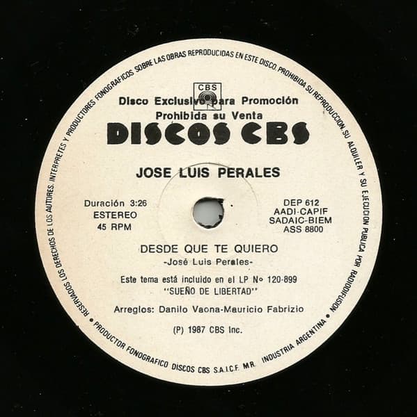 José Luis Perales — Desde Que Te Quiero