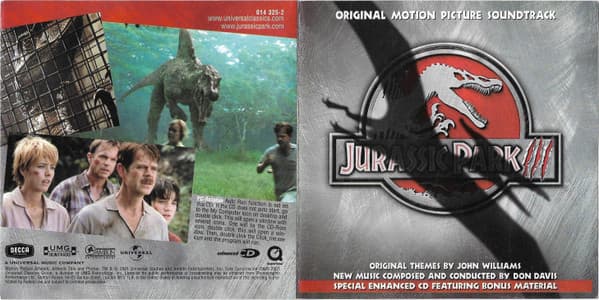 Don Davis & John Williams — Jurassic Park III (Original Motion Picture Soundtrack) (Promo Album)