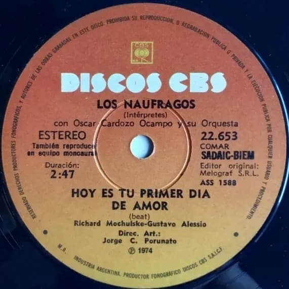 Los Naufragos — Hoy Es Tu Primer Día De Amor