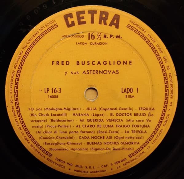 Fred Buscaglione Y Sus Asternovas — Fred Buscaglione Y Sus Asternovas