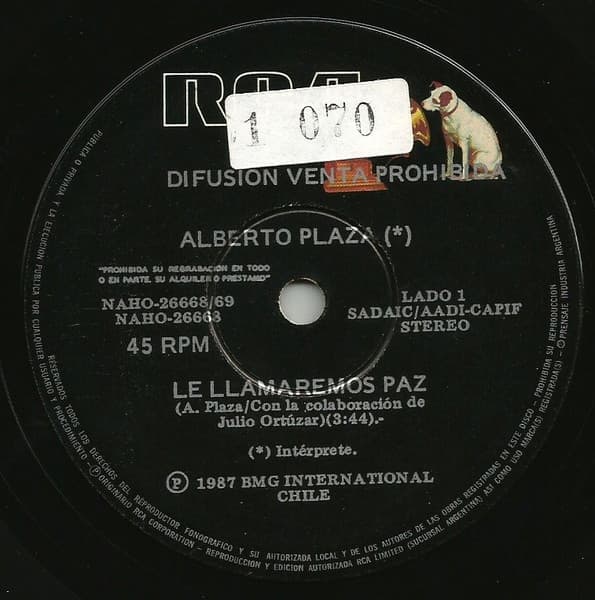 Alberto Plaza — Le Llamaremos Paz