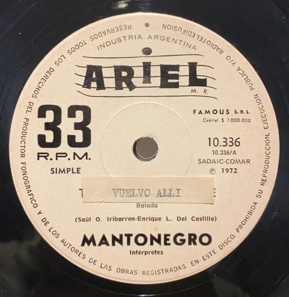 Mantonegro — Vuelvo Alli