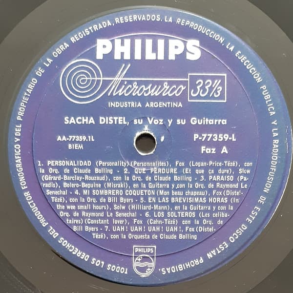 Sacha Distel — Sacha Distel, Su Voz Y Su Guitarra