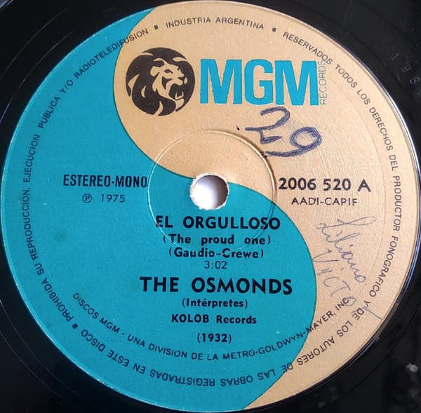 The Osmonds — El Orgulloso