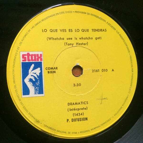 The Dramatics — Lo Que Ves Es Lo Que Tendras / Agraciada Por Tu Amor