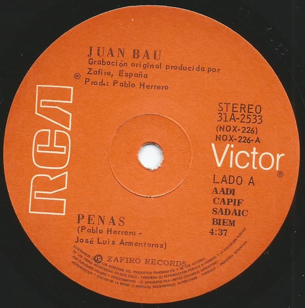 Juan Bau — Penas / Podré Volver A Ti