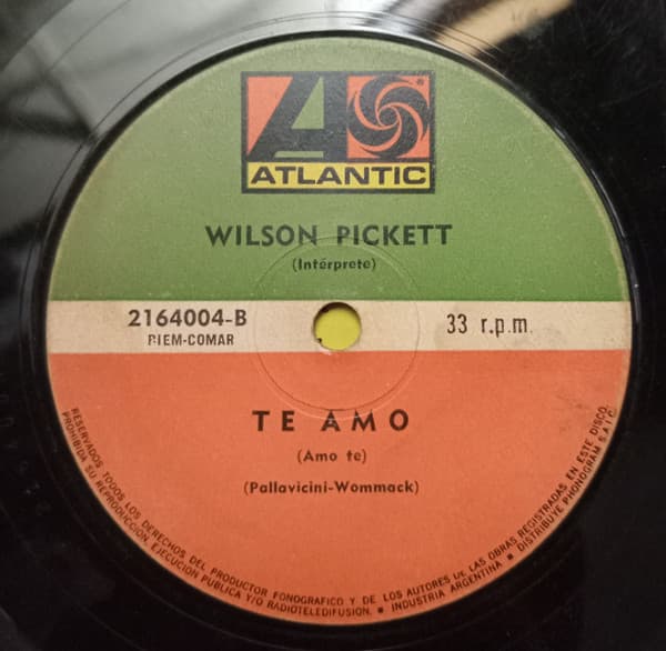 Wilson Pickett — Una Aventura (Un'Avventura) / Te Amo (Amo Te)