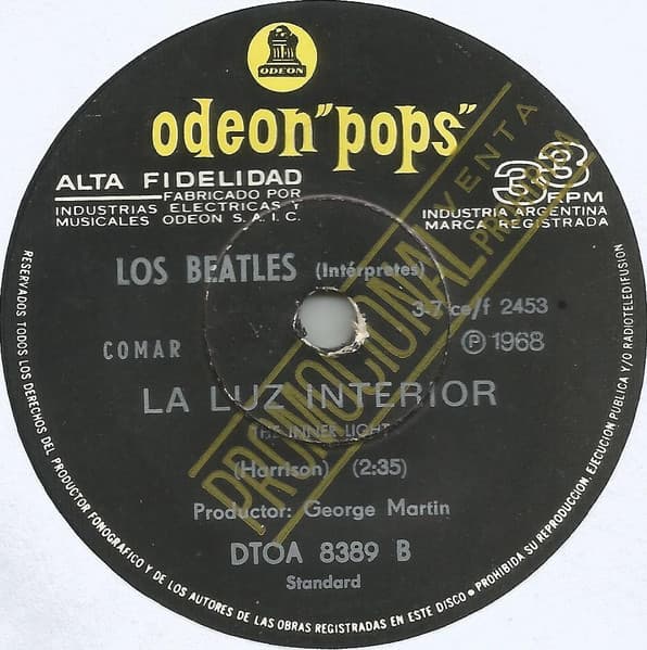 Los Beatles — Lady Madonna / La Luz Interior = The Inner Light