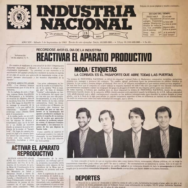 Industria Nacional — Aparato Productivo