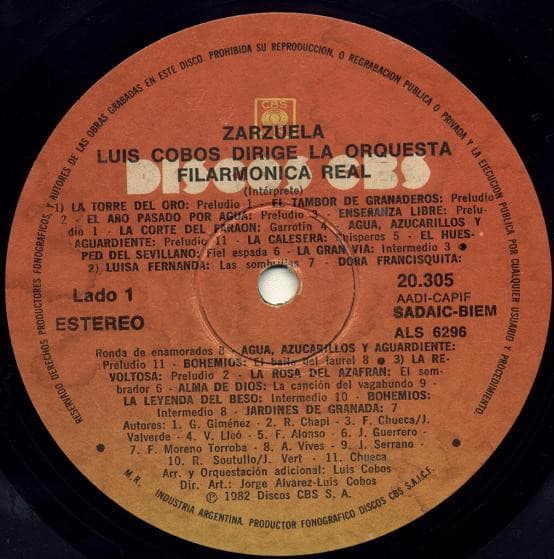Luis Cobos & La Orquesta Filarmónica Real — Zarzuela